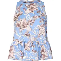 Liu Jo Top beige / azul claro / blanco