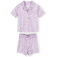 MINOTI Pijama lila / blanco
