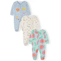 MINOTI Pijama entero/body crema / azul claro / azul oscuro / amarillo / verde / menta / albaricique / rosa claro