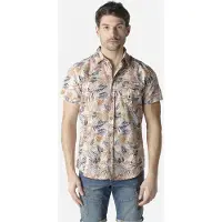 KOROSHI Camisa navy / cognac / blanco