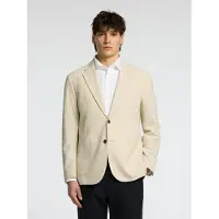 Selected Tejido Mil Rayas Blazer Hombres Beige 48