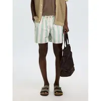 Selected Bermudas beige / verde