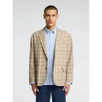 Selected Mezcla De Lino Blazer Con Botonadura Sencilla Hombres Beige 54