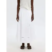 Selected Algodón Falda Maxi Mujeres Blanco 42