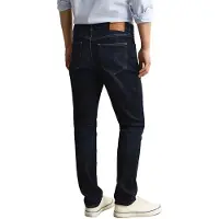 Gant para hombre. 1000010 Jaans Slim Fit Azul Oscuro (40/32), Casual, Algodón, Denim, outlet 2026.
