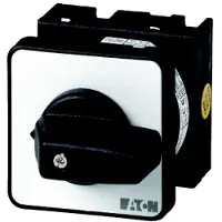 Eaton Interruptor de selección de tensión , serie T0, 20 A, para montaje, 2 módulos, contactos: 4, 45°, con bloqueo, con posición 0, 0-fase/fase, número de referencia: 15920 038861