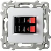 Ospel Toma de corriente doble para altavoces SZAFIR, color blanco, modelo
