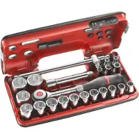 Facom Conjunto de llaves de vaso , 1/2", 22 piezas, modelo PB