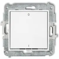 Karlik Elektrotechnik ICON, mecanismo de interruptor bipolar, color blanco mate, modelo 25IWP-9