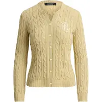 Ralph Lauren para mujer. 200P14040501 Cárdigan de algodón en punto de ochos beige (L), Casual, Manga larga, outle