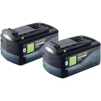 Festool Juego de baterías 2x BP 18 Li 5,0 HP-ASI Batería HighPower 18 V 5,0 Ah Li-Ion (2x 578519) Bluetooth con indicador de nivel de carga