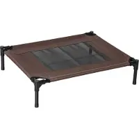Northio Cama para perros para exteriores, robusta, fabricada en Oxford 600D, color marrón, dimensiones 76x61x18 cm. Adecuada para perros y gatos