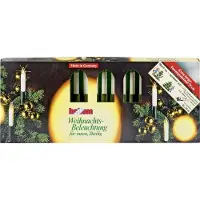 Hellum : Juego de 20 velas para candelabros, color verde/marfil
