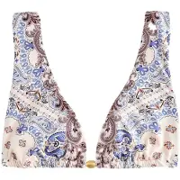 Next Top de bikini crema / azul real / marrón / negro