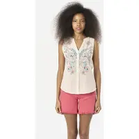 KOROSHI Blusa azul cielo / rojo / negro / offwhite
