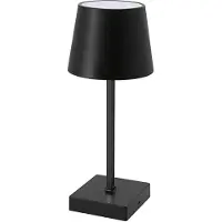 HAC24 Lámpara de mesa con función táctil, luz blanca cálida, conexión USB. Lámpara de noche negra, recargable, con intensidad regulable. Lámpara de escritorio regulable