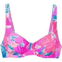 Sunseeker Top de bikini azul / azul pastel / rosa / pitaya