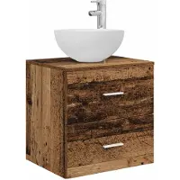 Syfax Vanidad con Lavabo de Pared Madera envejecida