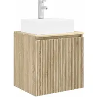 Syfax Vanidad con Lavabo de Pared Roble Sonoma 49,5 x 41 x 62,5 cm