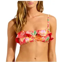 Seafolly - Women's Hothouseflowers Bralette - Parte superior de bikini size 36, naranja