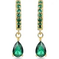 Luxenter Pendientes 'Intheon' oro / verde