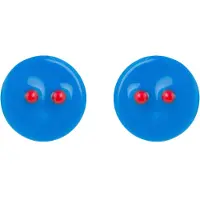 Luxenter Pendientes 'Lyros' azul / rojo / plata
