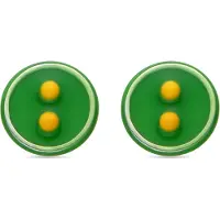 Luxenter Pendientes 'Lyros' amarillo / verde hierba / plata