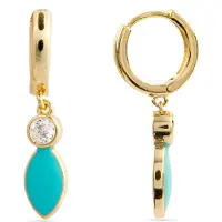 Luxenter Pendientes 'Rielo' azul