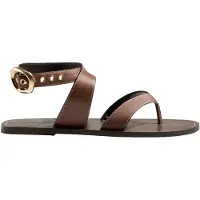 Next Sandalias de dedo marrón