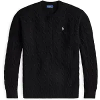 Ralph Lauren para mujer. 211971865005 Jersey de lana y cachemira (L), Negro, Casual, Manga larga, outlet 2026.