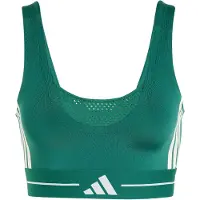 Adidas adidasSujetador Hyperglam 3-Stripes Color Block de sujeción ligera L Collegiate Green Mujer
