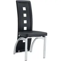 STILVORA : Juego de 2 sillas de comedor con diseño perforado, sillas de comedor tapizadas en cuero sintético (PU) con patas de metal, sillas de cocina para comedor y salón, sillas de comedor de diseño