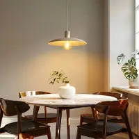 TK Lighting Lámpara colgante Astra, color arena, metal, Ø 41 cm, E27