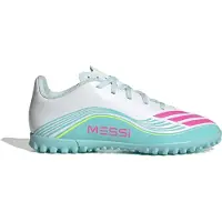 Adidas adidasZapatilla de fútbol F50 Messi Club moqueta 37 1/3 Cloud White / Lucid Pink / Flash Aqua Niño