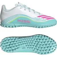 Adidas adidasZapatilla de fútbol F50 Messi Club moqueta 38 Cloud White / Lucid Pink / Flash Aqua Niño