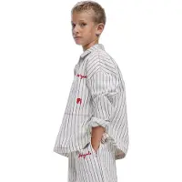 Desigual , Camisa polo rayas, NiñOs, Algodon, Blanco, 3/4