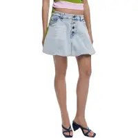 Desigual , Falda vaquera corta, Mujer, Algodon, Azul, L
