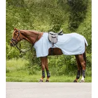 Waldhausen Manta para caballos contra las moscas, color azul claro/azul noche, , 155 cm