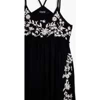 Desigual Vestido negro / offwhite