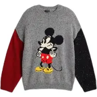 Desigual Sudadera gris / rojo carmesí / negro