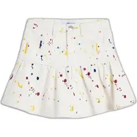Desigual , Falda corta splash, NiñOs, Algodon, Blanco, 3/4