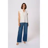 Kaffe Blusa 'Liany Via' blanco