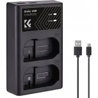 K&F Concept EN-EL15 Cargador de doble batería USB-C