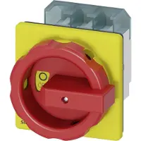 Siemens Interruptor automático 3LD25040TK53, 3 polos, 63A, 400V, 22kW, montaje frontal, fijación con 4 agujeros.