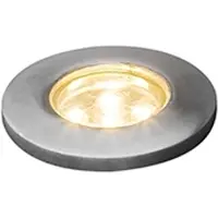 Konstsmide , juego de 3 focos empotrables para suelo, acero inoxidable 304, cristal transparente - 7468-000