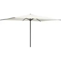Syfax Sombrilla de jardín 200 x 300 cm Poliéster Rectangular Crema