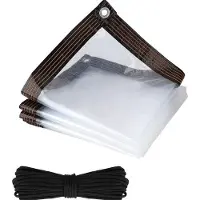 Markenlos Lona Dekzeil, 2x2 metros, resistente a los rayos UV, transparente