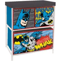 Arditex Estantería De Almacenamiento De 3 Cajones Batman