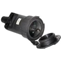 Pawbol Caja de enchufes de goma portátil, con/sin enchufe de 16A 250V, grado de protección IP65, modelo D.3149