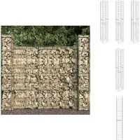 vidaXL , 3 cestas de gaviones, acero galvanizado, 25 x 25 x 197 cm - Paneles de valla